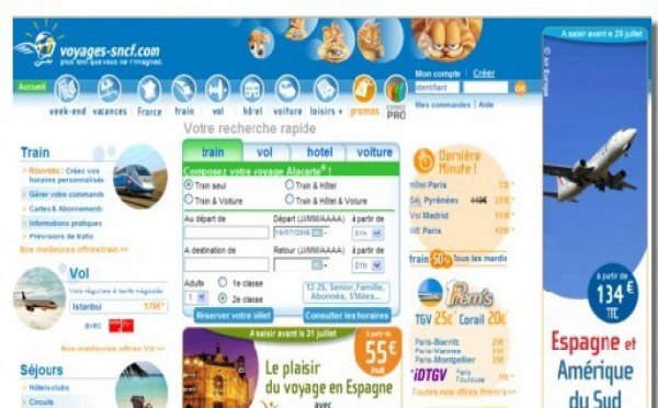 Train d’enfer pour Voyages-sncf.com