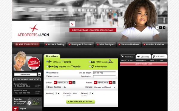 Aéroports de Lyon : une nouvelle page d'accueil pour le site web