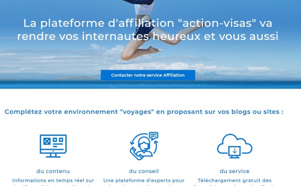 La plateforme d'affiliation "Action-Visas" va rendre vos internautes heureux, et vous aussi