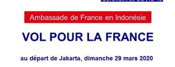 Vols spéciaux au départ d'Indonésie dimanche et lundi