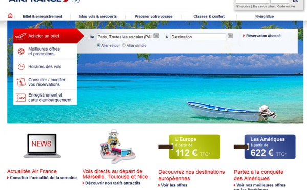 Airfrance.fr fait peau neuve
