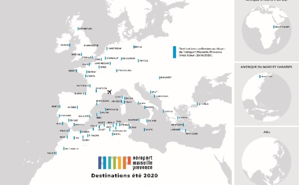 Aéroport Marseille Provence : plus de 70 destinations confirmées pour le mois de juillet 2020