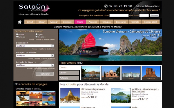 Salaün Holidays met en relation clients et agences, via son nouveau site web