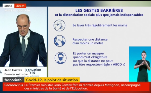 Jean Castex : "Notre objectif est de tout faire pour éviter un re-confinement généralisé"