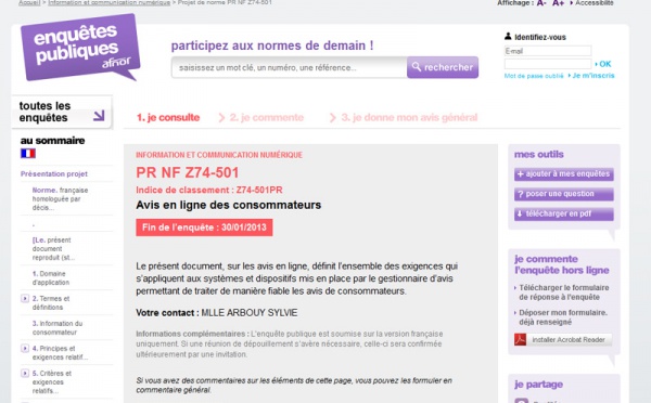 "Avis" aux amateurs : projet de norme pour fiabiliser méthodes de collecte et d'affichage