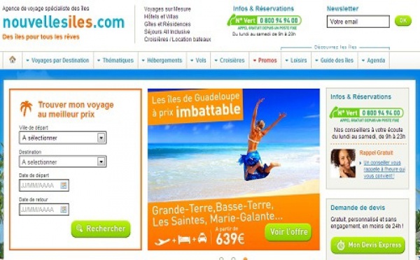 Nouvellesiles.com repense son site Internet pour plonger le visiteur au coeur du voyage