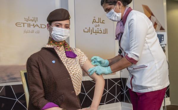 Etihad Airways : la 1ère compagnie au monde avec tout son personnel de bord vacciné