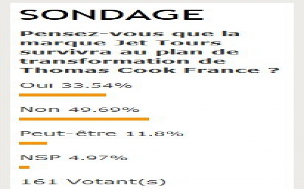 Sondage : les pros sceptiques sur les chances de relance de Jet tours