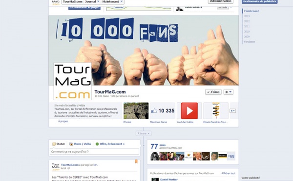 TourMaG.com passe la barre des 10 000 fans sur Facebook !