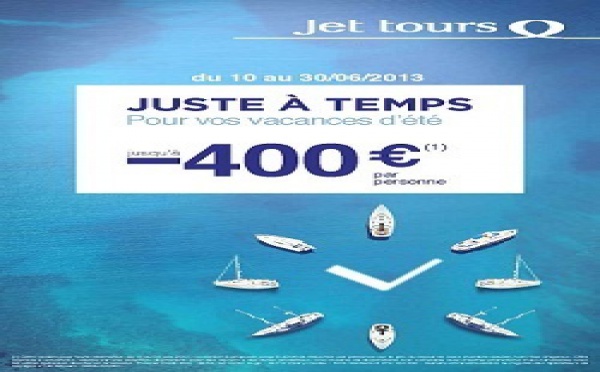 Jet tours : réductions de 400 € dans les Clubs Eldorador jusqu'au 30 juin 2013