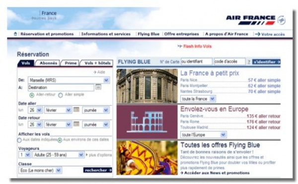 airfrance.fr : 6 000 billets vendus chaque jour sur le site web
