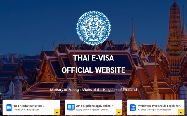 Thaïlande: le visa entièrement en ligne, c'est pour la fin de l'année !