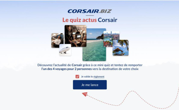 Corsair fait gagner 4 lots de 2 billets d’avion 