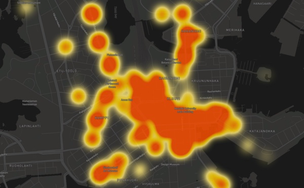 Gestion des flux : la heatmap d'Helsinki