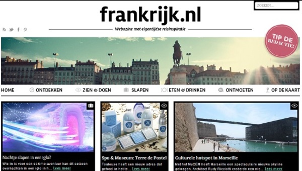 Frankrijk.nl : un webazine pour les Néerlandais sur les voyages en France