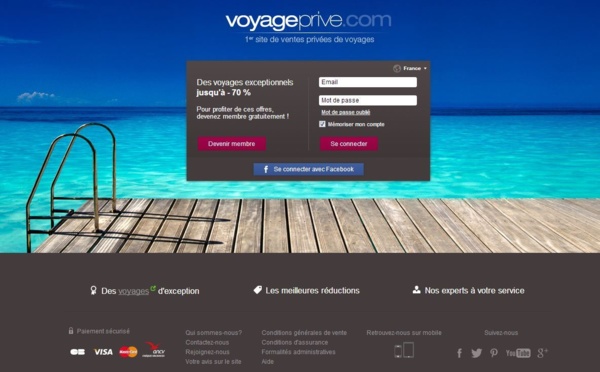 Voyage-privé, le site le plus performant en novembre 2013, selon l'indice Keynote