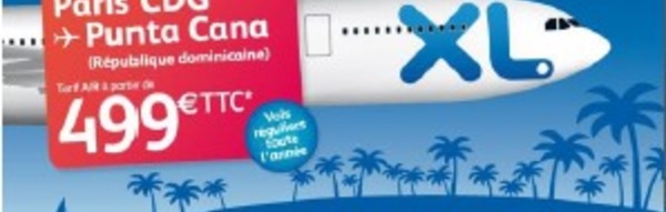XL Airways fait la promotion de ses vols CDG-Punta Cana