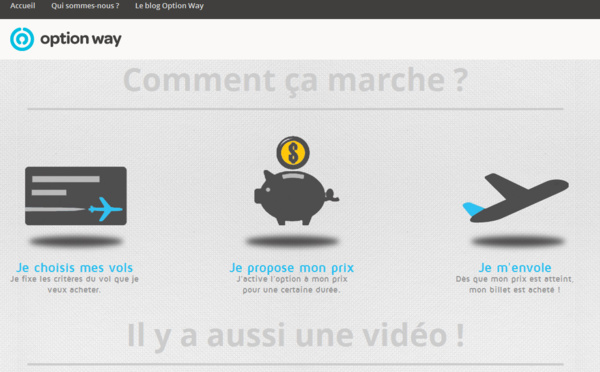 Option Way : "Je fixe les critères du vol, je propose mon prix et je m’envole !"