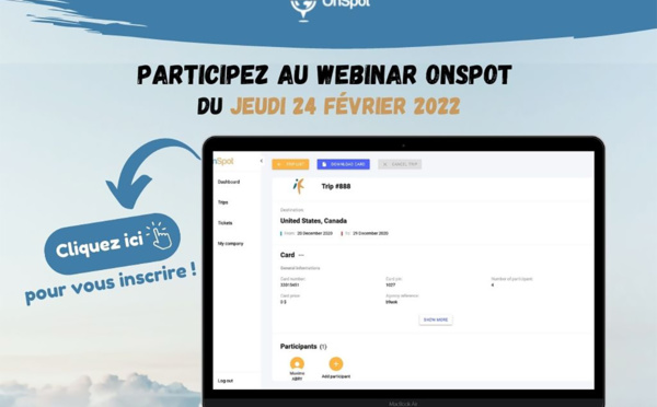 Webinaire OnSpot - Introduction au service et à la nouvelle plateforme - 24 février 2022