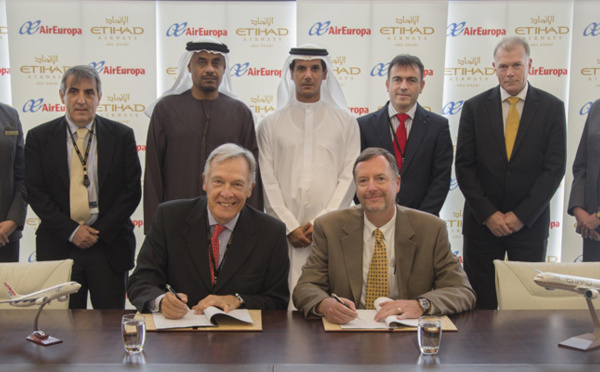 Etihad Airways et Air Europa : accord de partage de code
