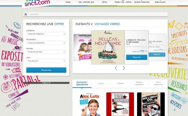 Package dynamique : Voyages-Sncf.com lance Instants V., pour combiner le train et les loisirs