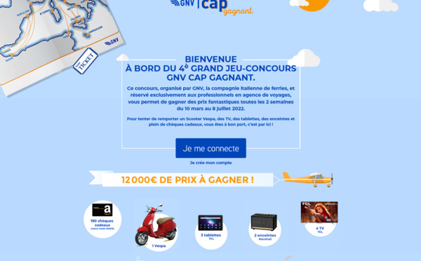 GNV relance son jeu concours "Cap Gagnant"