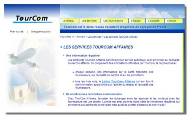 TourCom Affaires : portail aérien et assistance clients 24h/24