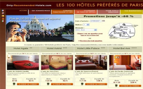 FastBooking lancement d'Only-Recommended-Hotels.com