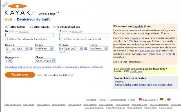 Kayak.fr débarque en France