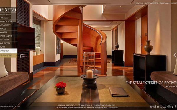 The Setai, Miami Beach lance la nouvelle version de son site