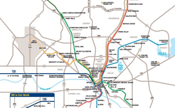 Dallas/Fort Worth connecté au centre-ville par un nouveau service de la ligne orange