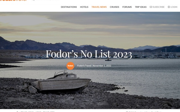 Futuroscopie : sur-tourisme, les "No lists" des guides Fodor's donnent l'exemple 🔑