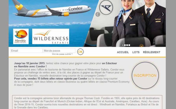 Condor fait gagner des places à un éductour en Namibie