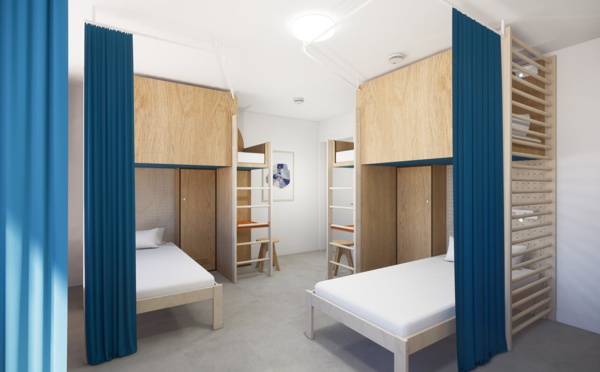 Un dortoir de 6 personnes à l'UCPA Sport Station de Paris (©UCPA)