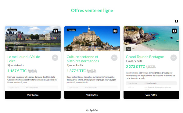 Destination France, une nouvelle fonctionnalité Ty-Win pour les offres packagées