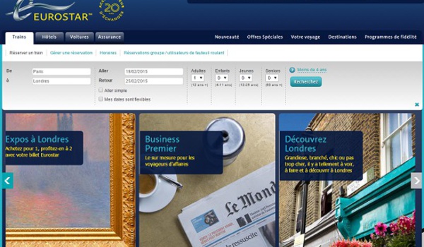 Eurostar : trafic en hausse de 3 % en 2014