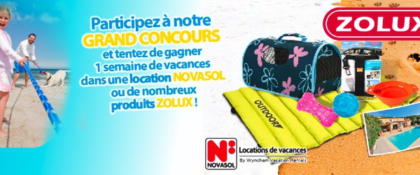 Novasol lance un jeu-concours avec une marque d'accessoires pour animaux