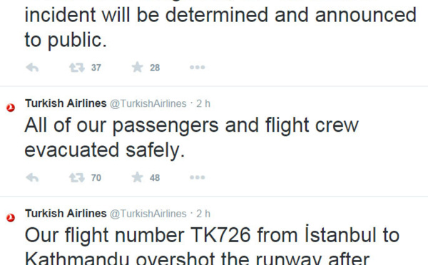 Népal : un avion de Turkish Airlines rate son atterrissage à Katmandou
