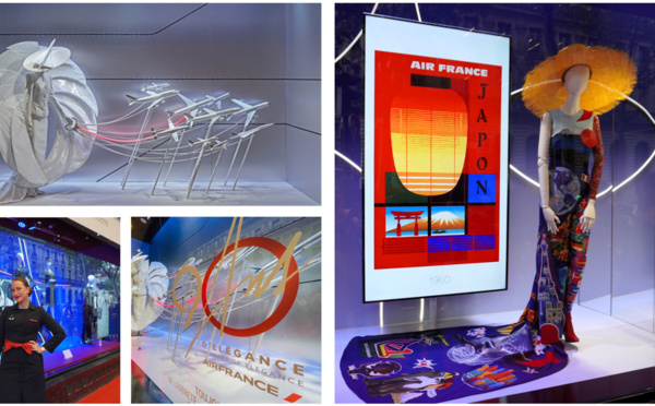 Air France investit les vitrines des Galeries Lafayette