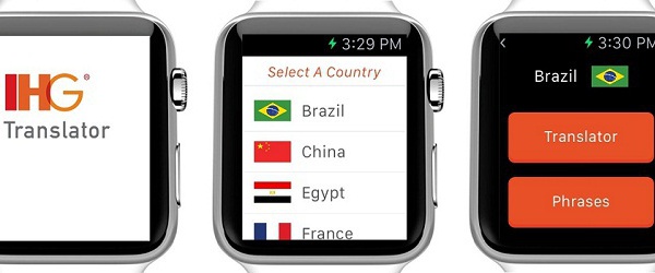IHG : l'application Translator sera disponible sur l'Apple Watch