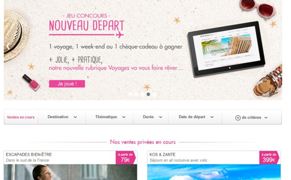 Showroomprivé compte améliorer son taux de conversion grâce aux voyages