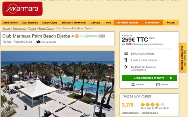 Tunisie : Marmara et Thomas Cook annulent leurs excursions