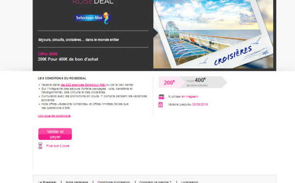Selectour Afat lance une opération de couponing sur Vente-Privee.com