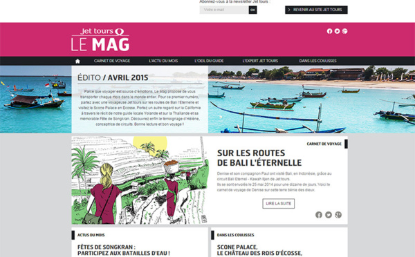 Jet tours lance un blog touristique