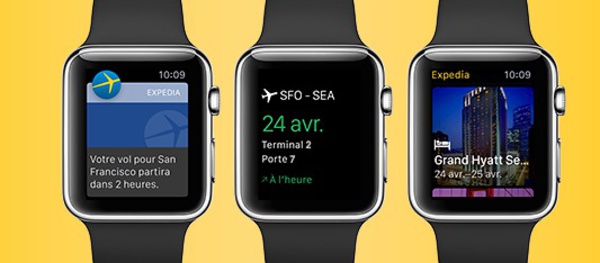 Apple Watch : Expedia lance son application gratuite