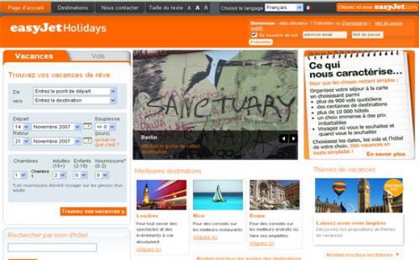 easyJet lance easyJetHolidays