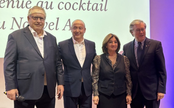 De gauche à droite, Mumtaz Teker, président de l'APST, Laurent Abitbol, vice-président ; Valérie Boned, présidente des EDV, et Patrick Pourbaix, vice-président. ©DS
