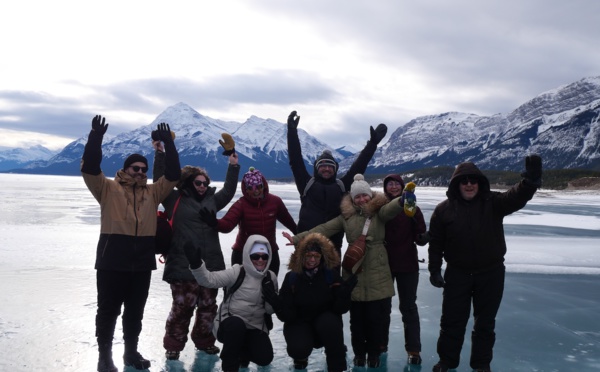 5 agents de voyages ont participé à un éductour réalisé par GVQ Canada en partenariat avec Travel Alberta et Westjet - Photo AB