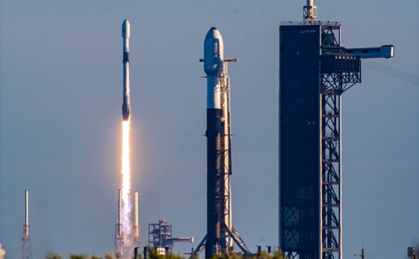 Space X a réalisé trois tirs de fusée Falcon 9 en 24 heures le 15 février. Le même jour, la fusée Soyouz-2.1 emporte avec succès le vaisseau de ravitaillement Progress MS-26. Sa destination : l’ISS. - Photo X (Twitter) Gwynne Shotwell