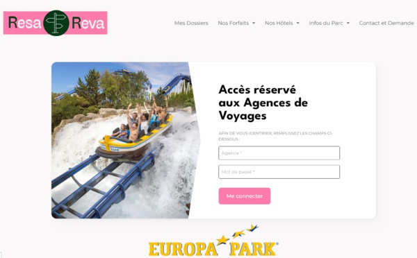 ResaReva, la plateforme B2B d'Europa-Park débarque sur le marché français - Capture écran